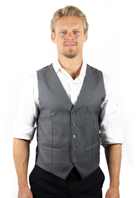 Mens Suit Vest in Dress Gray