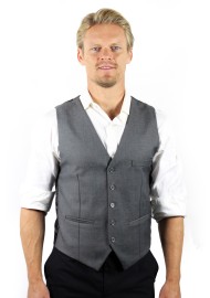 Mens Suit Vest in Dress Gray