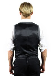 Mens Suit Vest in Dress Gray