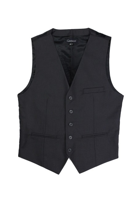 dress vest for men in charcoal
