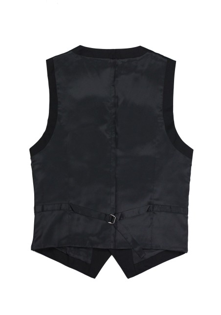 solid black suit vest