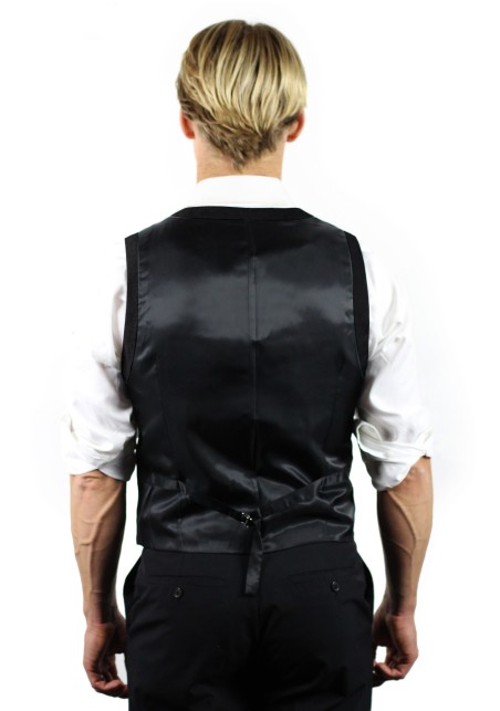 styled suit vest in black
