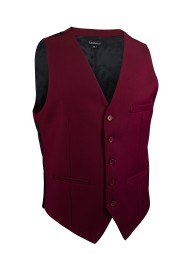 burgundy red suit vest