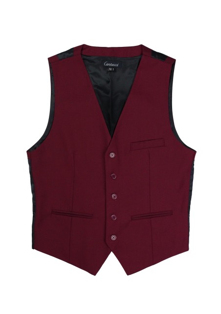 burgundy red dress vest