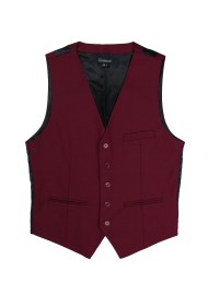 burgundy red dress vest