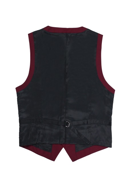 burgundy vest for men backside