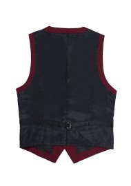 burgundy vest for men backside