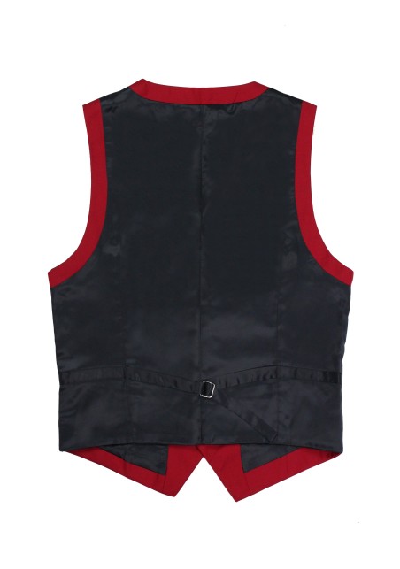 backside dress vest cherry red