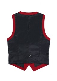 backside dress vest cherry red