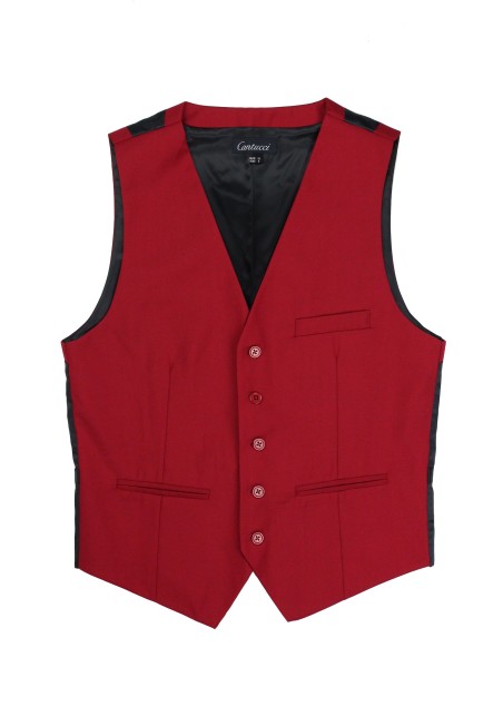 suit vest in cherry