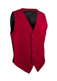cherry red mens suit vest