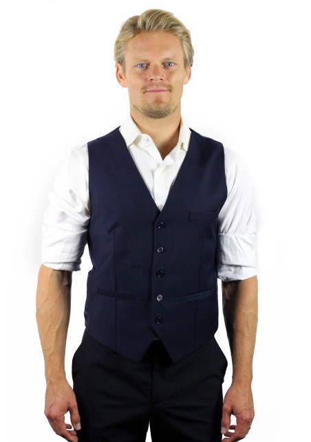 styled vest midnight blue