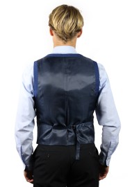 blue dress vest for men