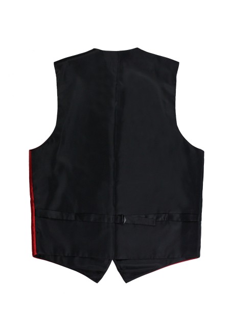 formal mens dress vest cherry red backside