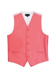 Coral colored mens wedding vest