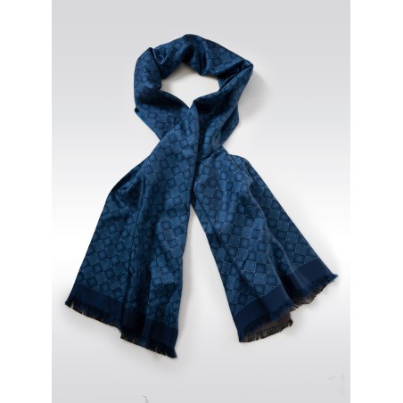 Finest Silk Scarf in Indigo Blue