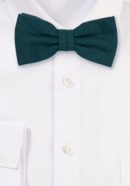 Matte Woven Bow Tie in Forest Green