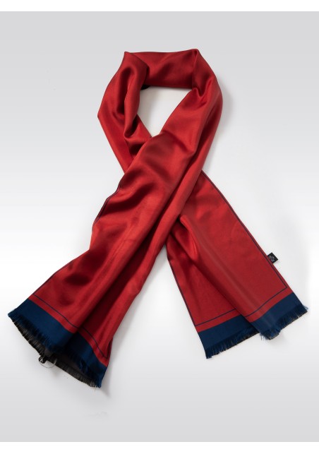 Designer Scarf in Vintage Ochre Red