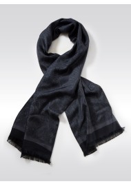 Charcoal and Gray Paisley