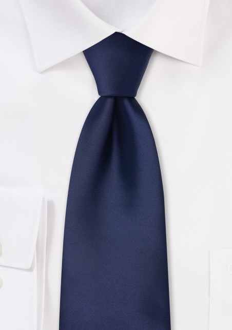 navy blue kids necktie in solid color