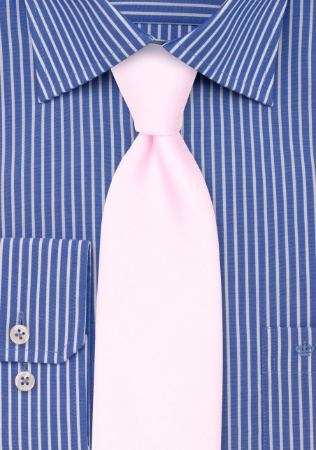Blush Pink Linen Mens Tie