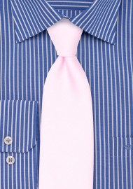 Blush Pink Linen Mens Tie