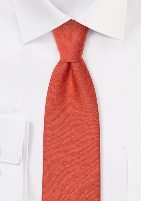 Matte Woven Tie in Cinnamon