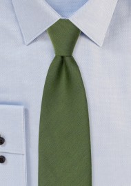 Olive Green Tie with Woolen Finish