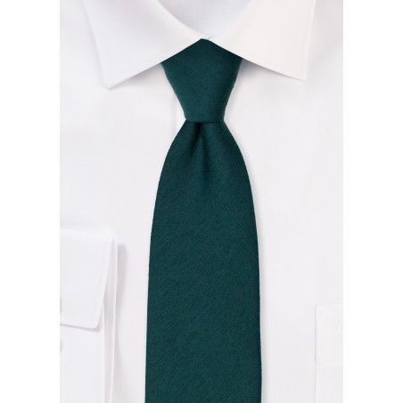 Woolen Tie in Forest Green