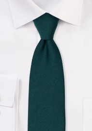 Woolen Tie in Forest Green