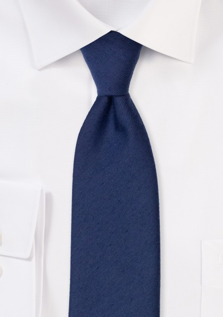 Matte Finish Tie in Navy Blue
