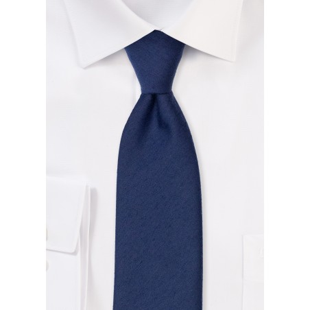 Matte Finish Tie in Navy Blue