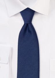 Matte Finish Tie in Navy Blue