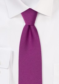 Woolen Matte Woven Tie in Sangria