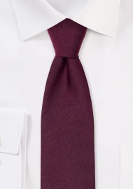 Woven Woolen Burgundy Mens Tie