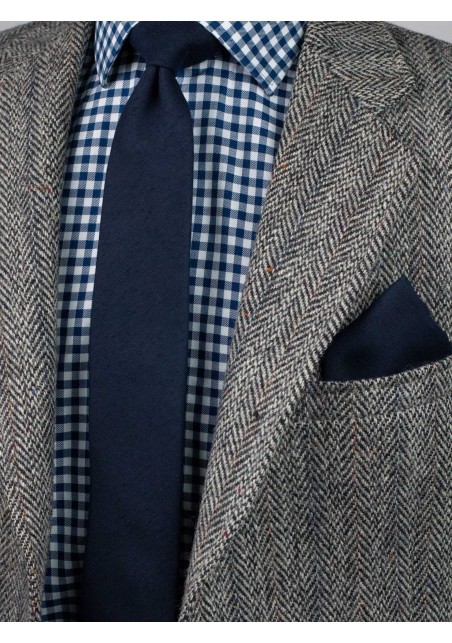 Formal Woolen Midnight Necktie Styled