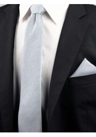 Woolen Matte Texture Tie in Mystic Gray Styled