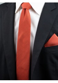 Matte Woven Tie in Cinnamon Styled