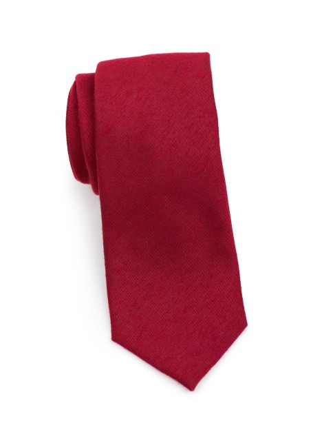 Slim Cut Sedona Red Mens Tie Rolled