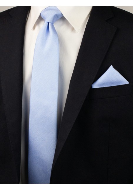 Matte Woven Slim Cut Tie in Blue Bird Styled