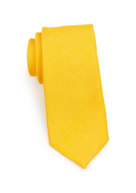 Matte Woolen Tie in Marigold