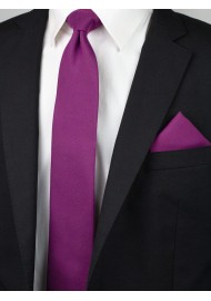 Woolen Matte Woven Tie in Sangria Styled