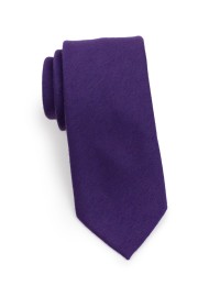 Modern Cut Grape Woolen Necktie Rolled