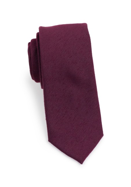Classic Linen Textured Burgundy Tie