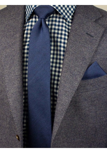 Modern Slate Blue Tie Styled