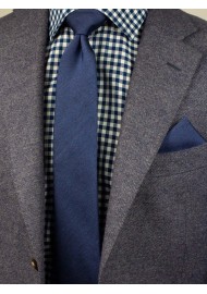 Modern Slate Blue Tie Styled
