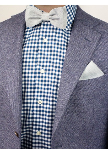 Mens Bow Tie in Mystic Gray Styled