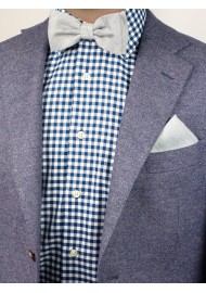 Mens Bow Tie in Mystic Gray Styled