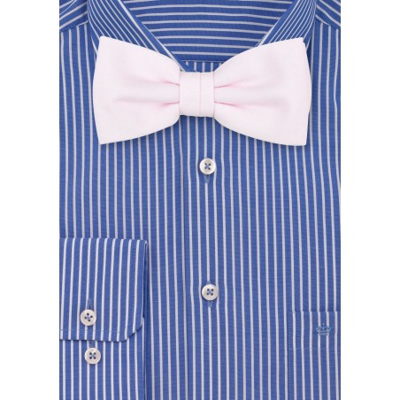 Linen Textured Bow Tie in Blush