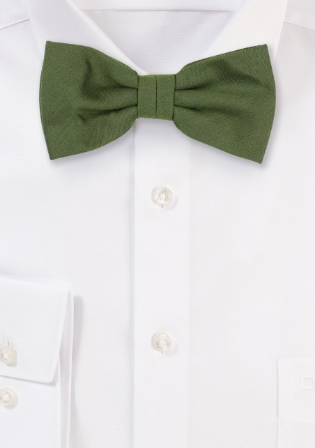 Woolen Bow Tie in Olive Green